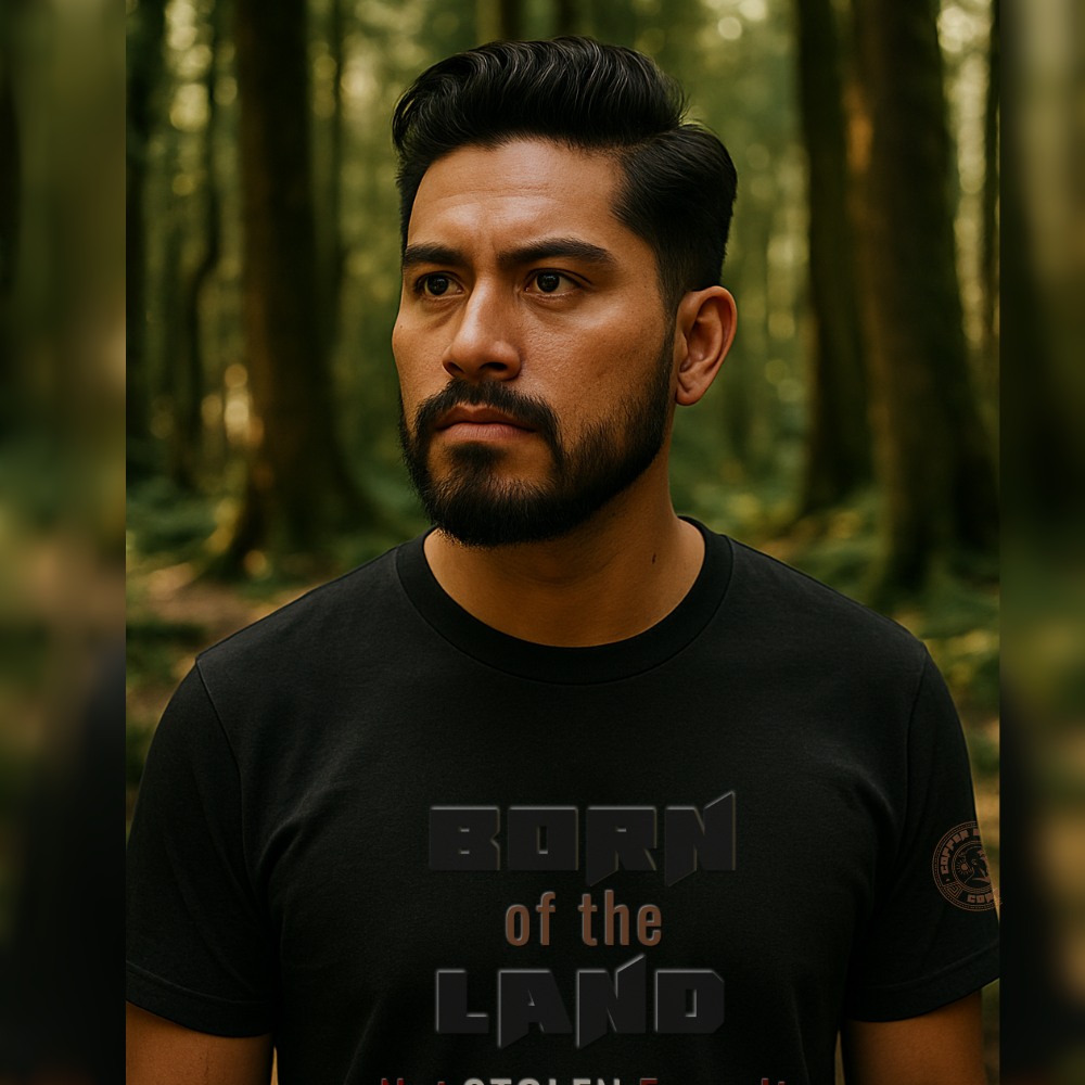 Born of the Land, Not Stolen From It t-shirt